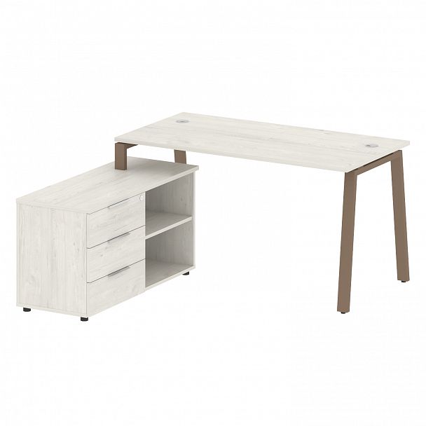 Рабочая станция "Metal System" БА.РС-СТС-2.3 дуб наварра/мокко - Вид 2