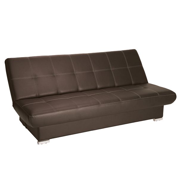 Диван мягкий раскладной "Модесто", 1900х900х820 мм, экокожа, коричневый - Вид 4