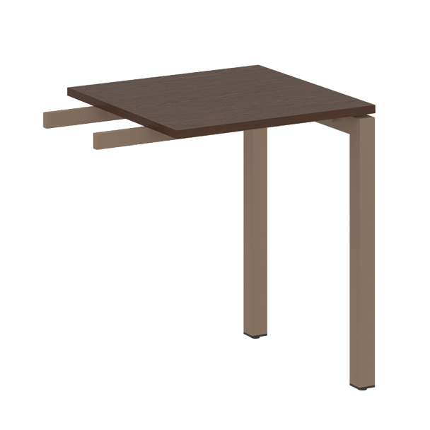 Metal System Quattro Приставной элемент на П-образном м/к 50БП.ПР-1 Венге/Мокко металл 600*600*750 - Вид 1