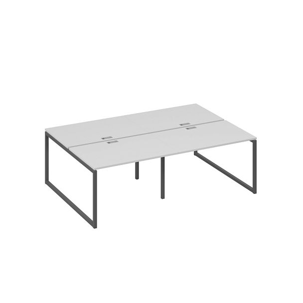 Рабочая станция на металлокаркасе QUATTRO (4х120) A4 А4 Б4 176-2 БП серый / металлокаркас антрацит - Вид 1