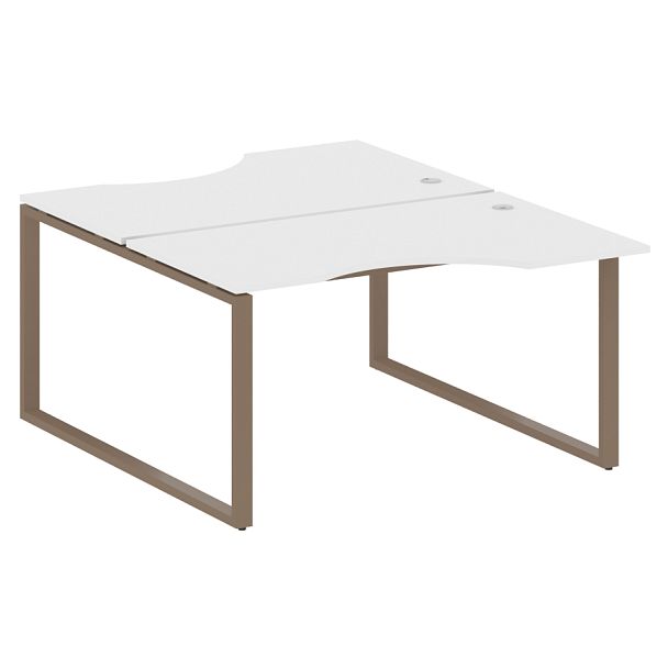 Metal System Р. ст. криволинейная на О-образном м/к БО.РАС-СА-2.2 Белый/Мокко металл 1400*1835*750 - Вид 1