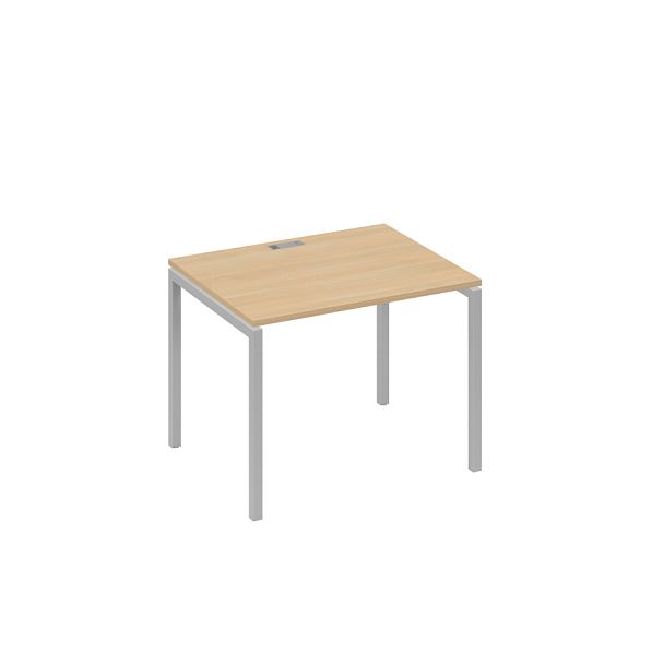 Стол письменный на металлокаркасе DUE A4 А4 Б2 022 БП натуральный дуб / металлокаркас серый - Вид 1