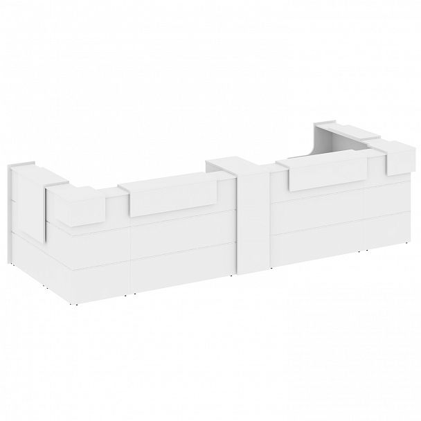 Ресепшн П-образный "Onix" O.R-K-37 белый бриллиант - Вид 2