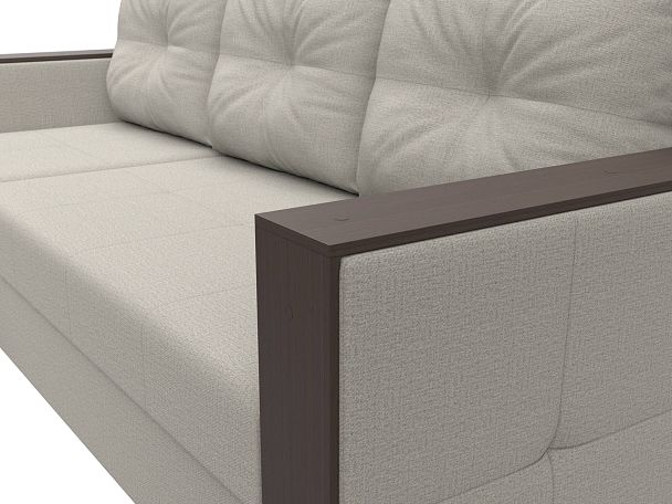 Диван угловой Валенсия Лайт левый угол Рогожка бежевый - Вид 4