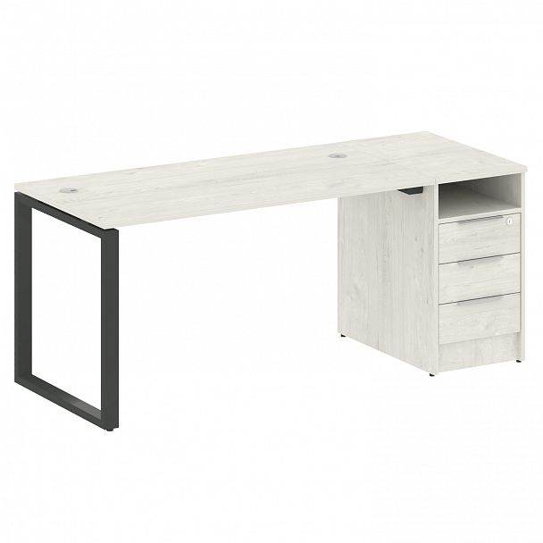 Рабочая станция "Metal System" БО.РС-СТП -1.3 дуб наварра/антрацит - Вид 1