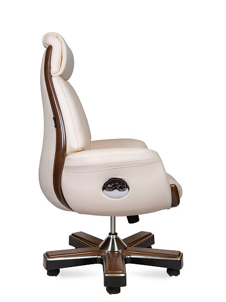 Кресло Трон / слоновая кость кожа - Вид 3