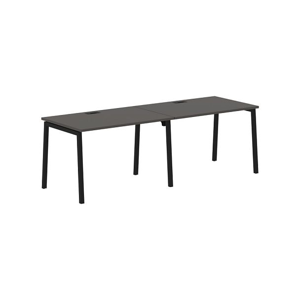 Стол 2-х местный ELWST 2380 Мокко/Черный 2326х800х750 EDIS - Вид 1