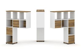 Concept Надставка высокая CN.DNV-003 Сандал Янтарный/Белый Бриллиант/Металл Черный 1099*350*1486 - Фото предпросмотра