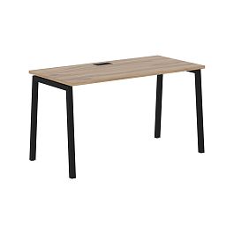 Стол прямой ELST 1367 Дуб Денвер светлый/Черный 1360х670х750 EDIS - Фото предпросмотра