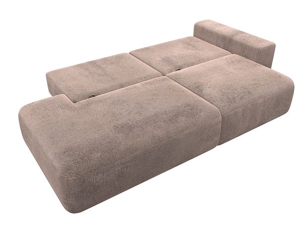 Диван прямой Лига-036 НПБ Модерн подлокотник справа Велюр бежевый - Вид 9