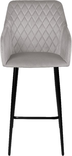 Барное поворотное кресло Барли К, Confetti silver/черный - Вид 3