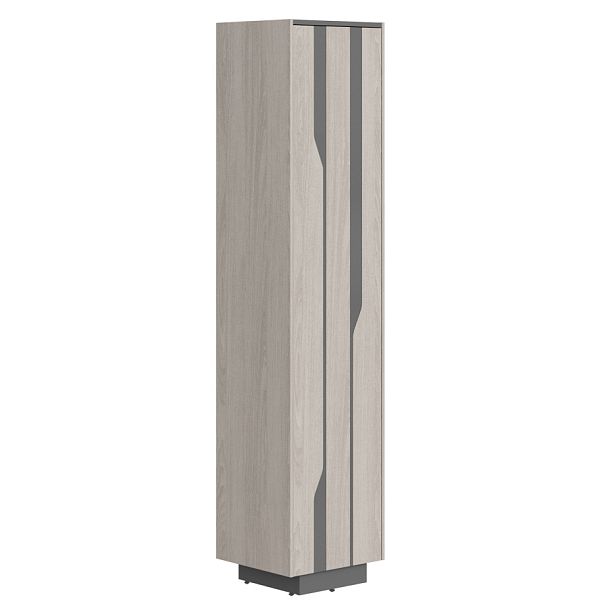 Шкаф СФ-574203 Дуб серый/Черный графит 464х430х2100 LINE - Вид 1