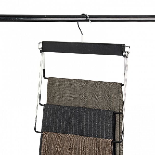 Вешалка-плечики качели 3 секции, металлическая, для юбок и брюк, ПВХ-покрытие, BRABIX, 607473 - Вид 7
