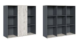 Шкаф средний со слайд-дверью Zion Light 140x42x129 дуб нордик - Фото предпросмотра