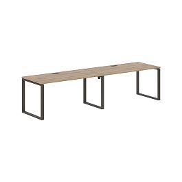 Стол 2-х местный EQWST 3180 Дуб Денвер светлый/Мокко 3126х800х750 EDIS - Фото предпросмотра