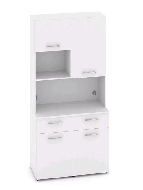 FIT Вариант № 1 MN-001 1200*600/420*2175/2178  Белый Бриллиант Кухни  Белый Бриллиант - Вид 1