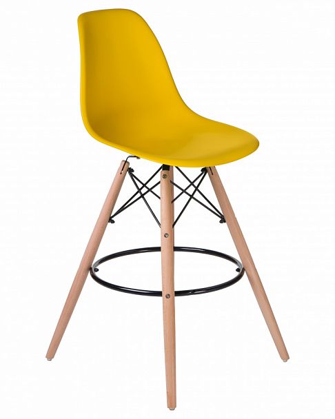 Стул барный DOBRIN DSW BAR (ножки светлый бук, цвет сиденья жёлтый (Y-01)) - Вид 3