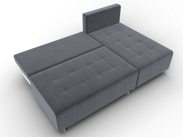 Диван угловой Лига-102 угол универсальный Велюр серый - Вид 8