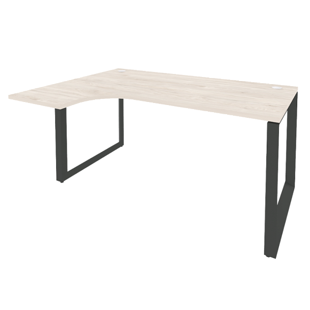 Onix Стол эргономичный левый на О-образном м/к O.MO-SA-4 (L) Денвер светлый/Антрацит металл 1580*1180*750 (800/460) - Вид 1