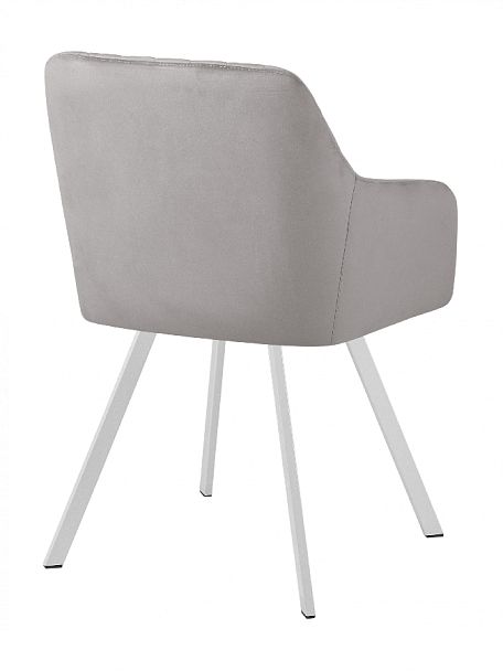 Кресло поворотное Барли, Confetti silver/белый - Вид 5