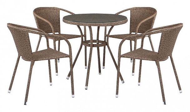 Набор уличный T282ANT/Y137C-W56 Light Brown 4Pcs - Вид 1