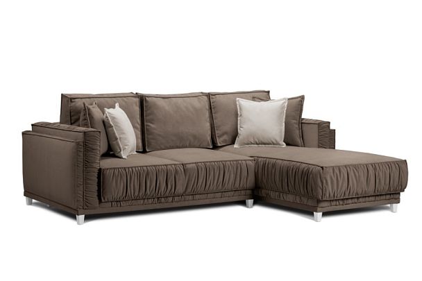 Диван угловой «Бали», коричневый - Вид 1