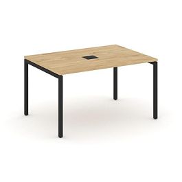 Стайл Проджект Стол переговорный SN-4P.SPRG-001 Тиквуд Светлый/Металл Черный 980*980*750 - Фото предпросмотра