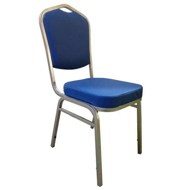 Стул Хит 20, кожзам Blue, ПП, каркас серебро - Вид 1