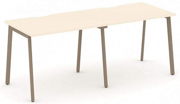 Рабочая станция на 2 места" ESTETICA" ES.RS-2.1-VP Сатин - Вид 1