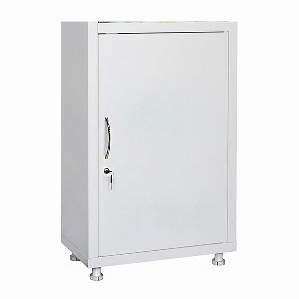 Шкаф медицинский 1-створчатый HILFE "МД 1 1760/SG" 1850х600х400мм, стекло, белый, S26199204509 - Вид 4