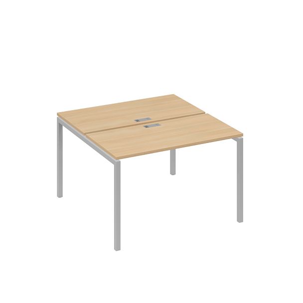 Рабочая станция с опорами DUE (2х120) A4 А4 Б2 170 БП натуральный дуб / металлокаркас серый - Вид 1
