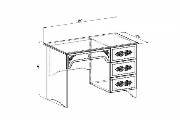 Стол письменный Ассоль плюс АС-06 - Вид 5