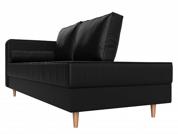 Кушетка Прайм левый (полностью экокожа черная) - Вид 3