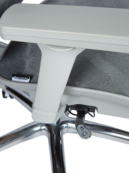 Кресло офисное / Kron grey / серый пластик / серая сетка - Вид 6