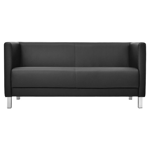 Диван мягкий трехместный "Атланта", "М-01", 1500х670х715 мм, c подлокотниками, экокожа, черный - Вид 3