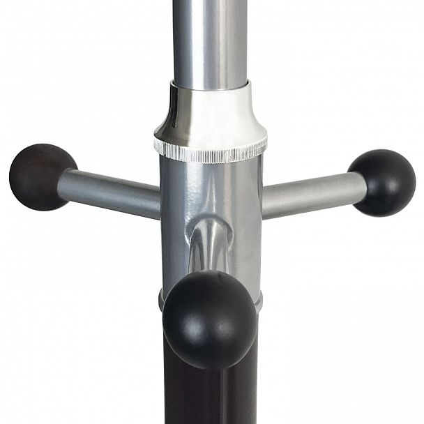 Вешалка-стойка BRABIX "CR-870" на мраморном диске, металл, 5+3 крючка, цвет коричневый, 606436 - Вид 4