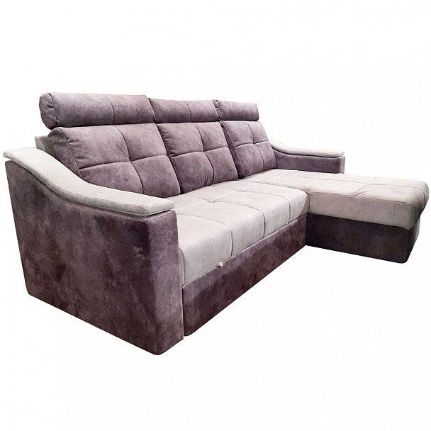 Угловой диван "Макс П8" ткань, дельфин - Вид 2