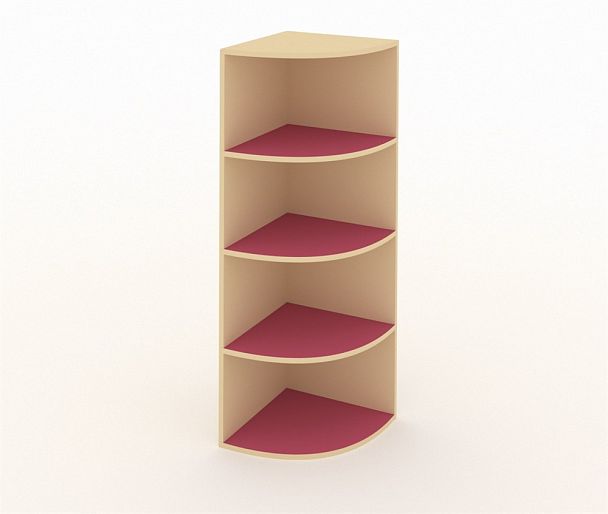 Детский шкаф угловой декоративный ДШУ-3М розовый - Вид 1