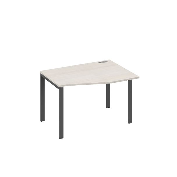 Стол эргономичный правый "Техно" на металлокаркасе UNO A4 А4 Б1 062 БП дуб / металлокаркас антрацит - Вид 1