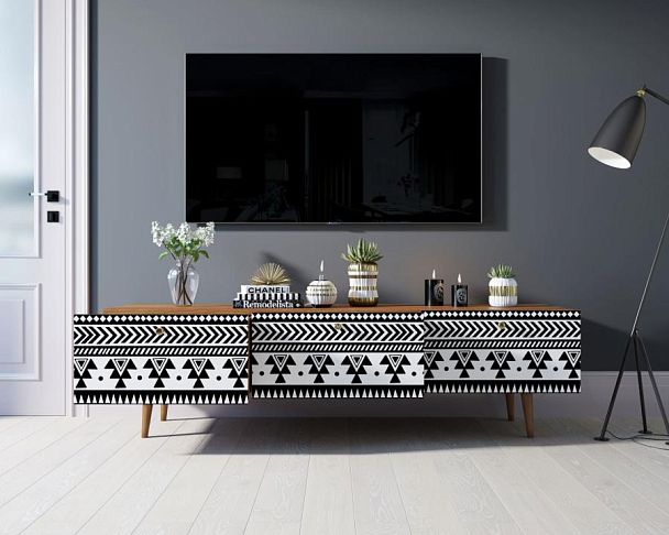 Комод Berber с ящиками низкий под TV принт 19 арт BB19/Print_19 - Вид 2