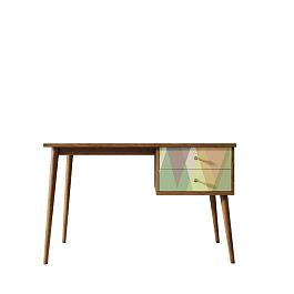 Стол рабочий Berber принт 16 с одной тумбой арт BB20/Print_16 - Фото предпросмотра