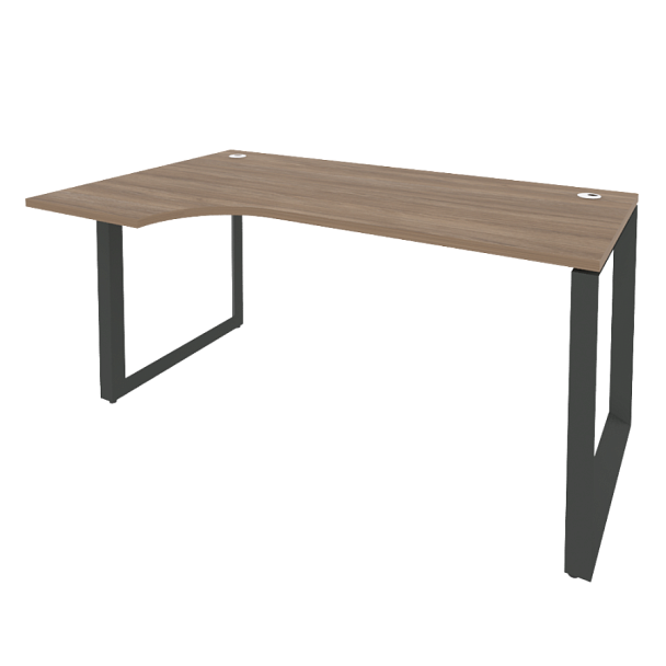 Onix Стол эргономичный левый на О-образном м/к O.MO-SA-1 (L) Дуб аризона/Антрацит металл 1580*980*750 (720/460) - Вид 1