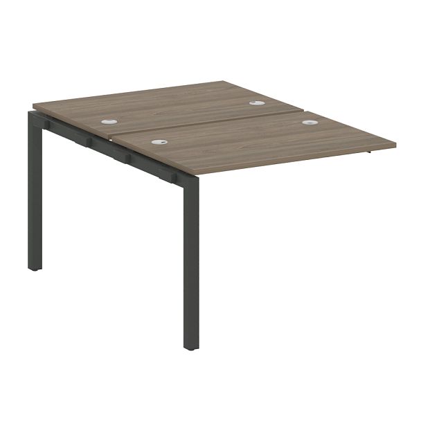 Metal System Quattro Р. ст. криволинейная на П-образном м/к 50БП.РАС-СА-2.1 Вяз/Антрацит металл 1600*1835*750 - Вид 1