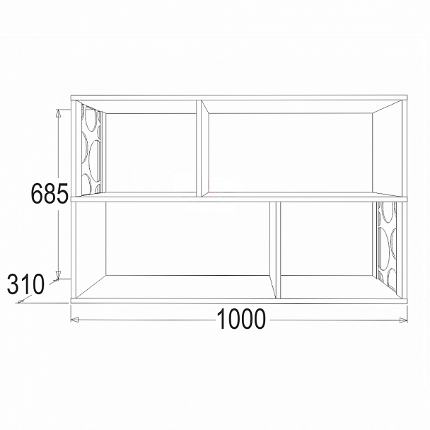 Полка навесная-2 Омега-16 - Вид 2