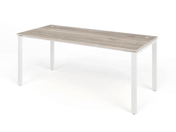 TANDEM RTD071-MK-180-MA Стол прямой на металлокаркасе ун-й 1800х800х750 Дуб Маувелла/Белый - Вид 1