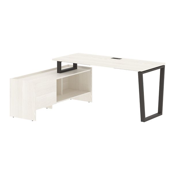 Стол с тумбой EVCT 17614 Ясень Траун/Мокко 1760х1400х750 EDIS - Вид 1