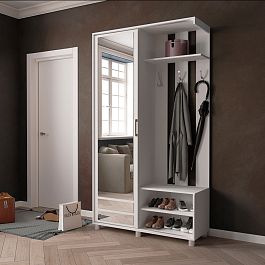 Прихожая Ларго-2 (2100х1150х420) белый - Фото предпросмотра