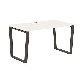 Стол прямой EVST 1380 Ясень Траун/Мокко 1360х800х750 EDIS - Фото предпросмотра