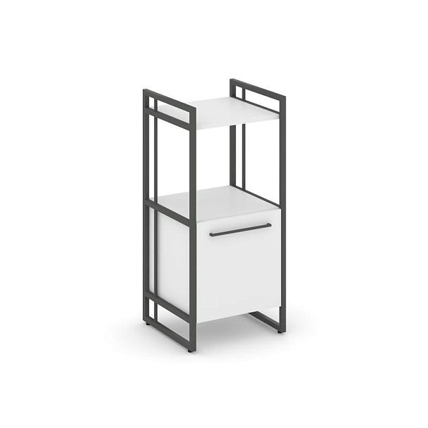 Rift Шкаф 2 ниши узкий RF.SU-22 (L) Белый Бриллиант/Металл Антрацит 420*396*924 - Вид 1