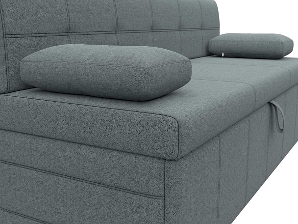 Диван кухонный прямой Лео Рогожка серый - Вид 4